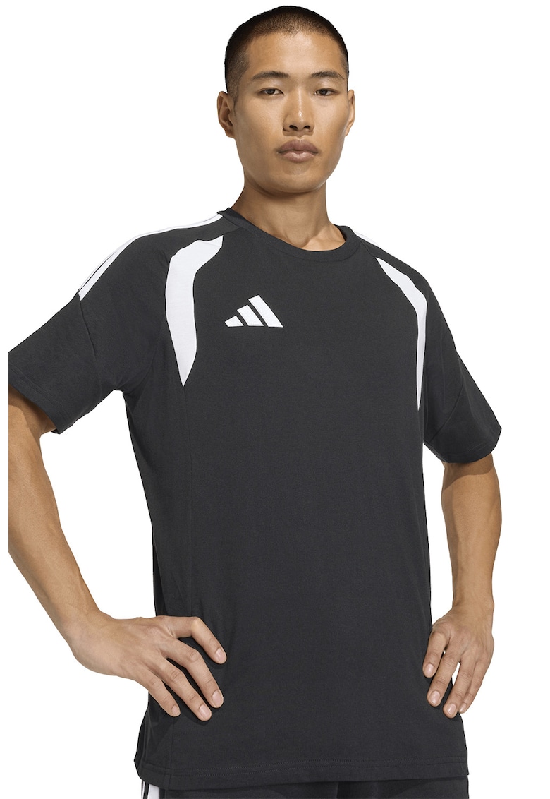 Tricou cu detalii contrastante pentru fotbal Tiro26 League - Alb/Negru