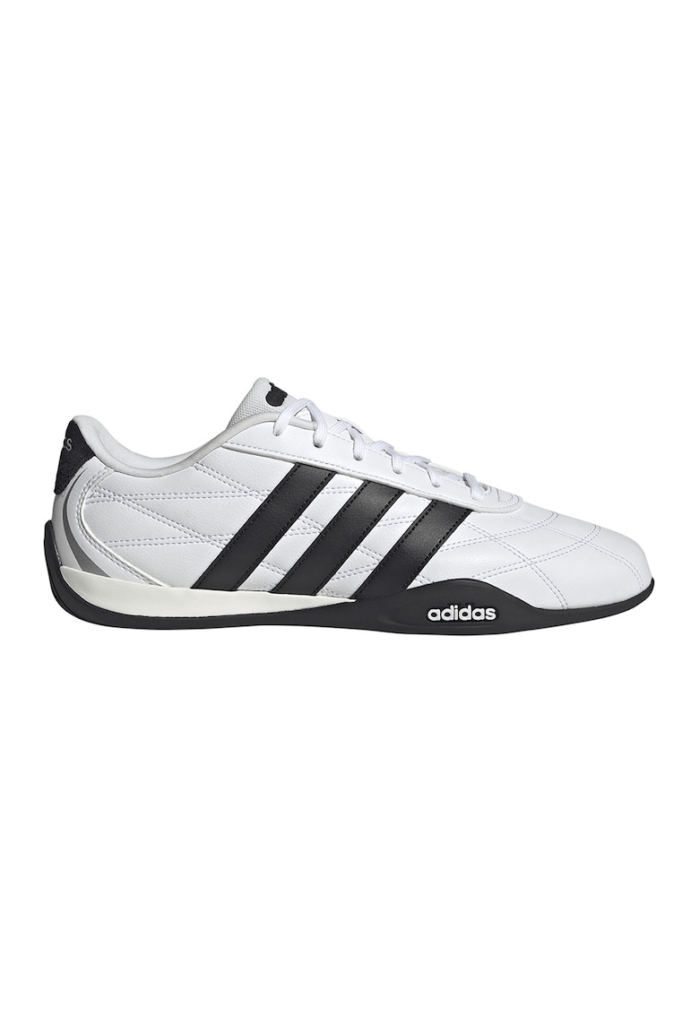 Pantofi sport low-cut din piele cu garnituri din piele ecologica Adipista - Negru/Alb optic/Alb murdar