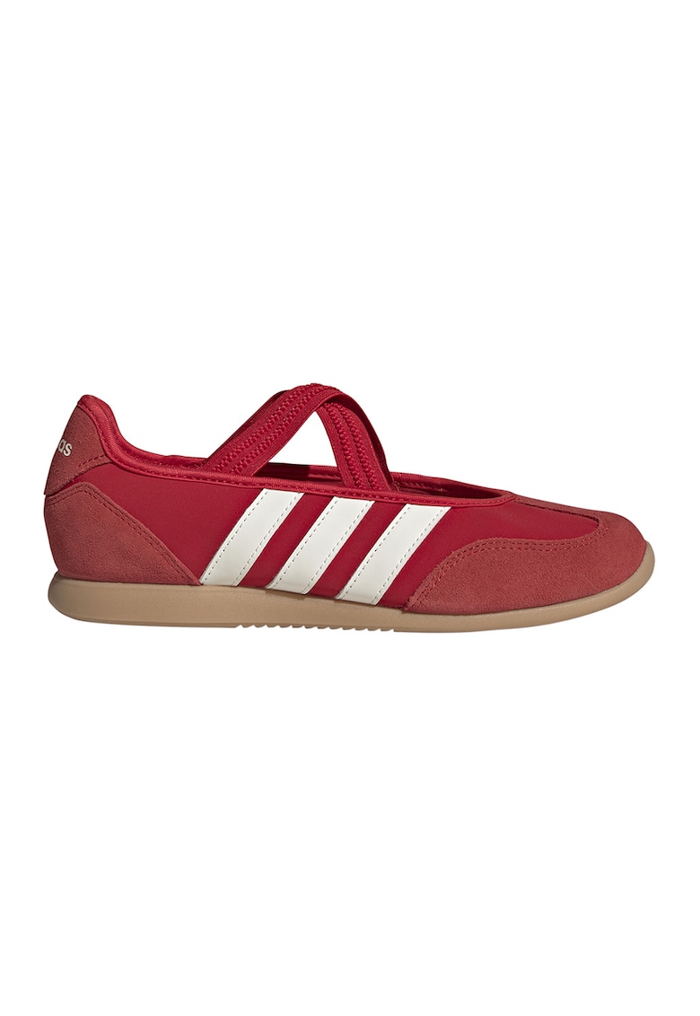 Pantofi sport Barreda din material textil cu garnituri din piele intoarsa - Alb/Coral