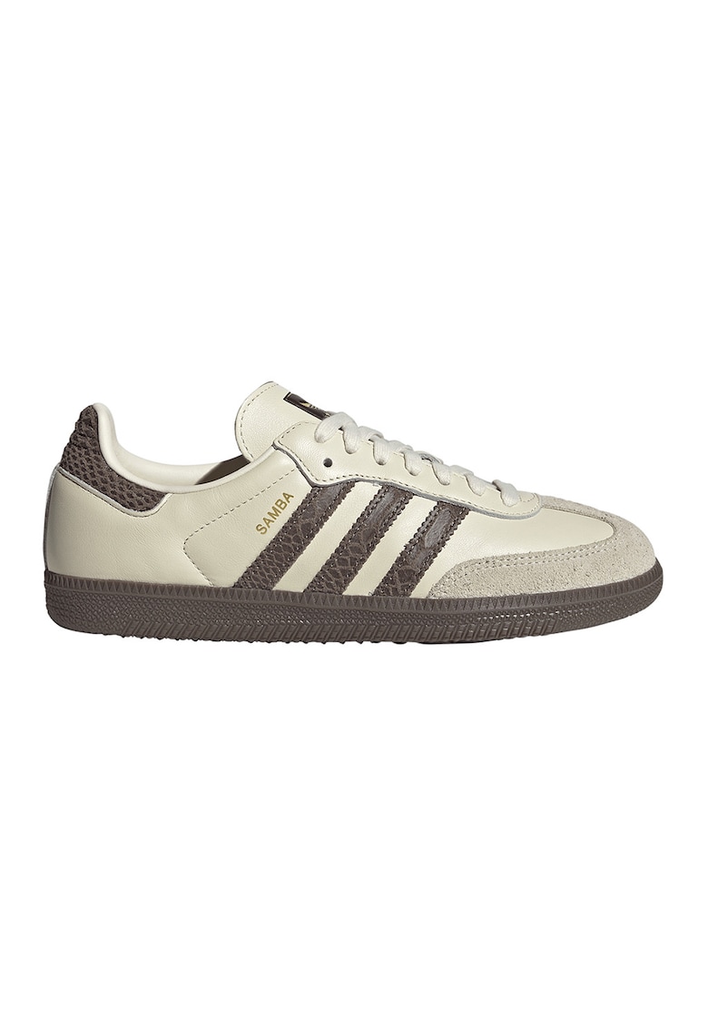 Pantofi sport Samba OG din piele si piele intoarsa - Maro inchis/Alb fildes