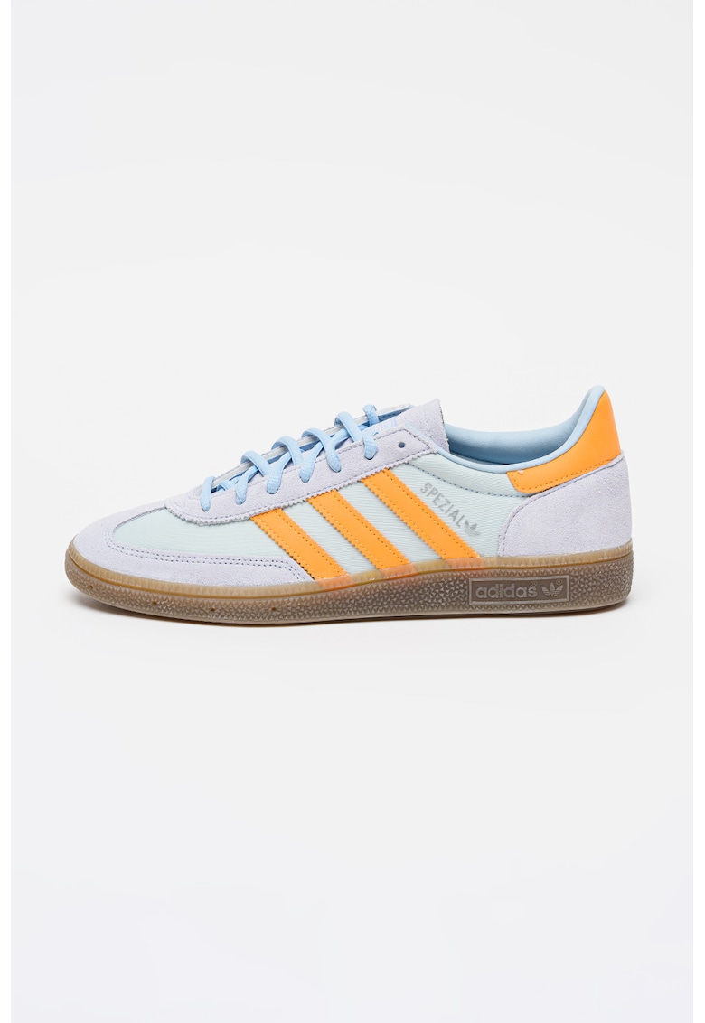 Pantofi sport low-cut Spezial din piele - Portocaliu mandarina/Albastru deschis