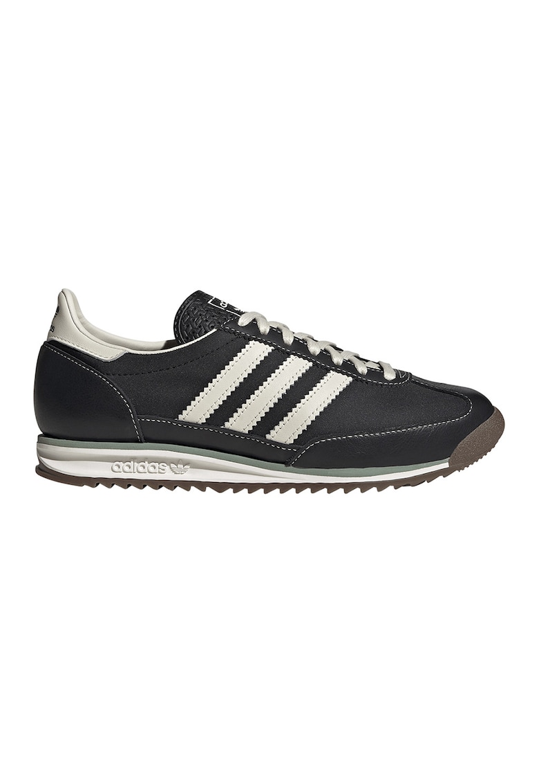 Pantofi sport SL72 low-cut din piele - Alb fildes/Negru