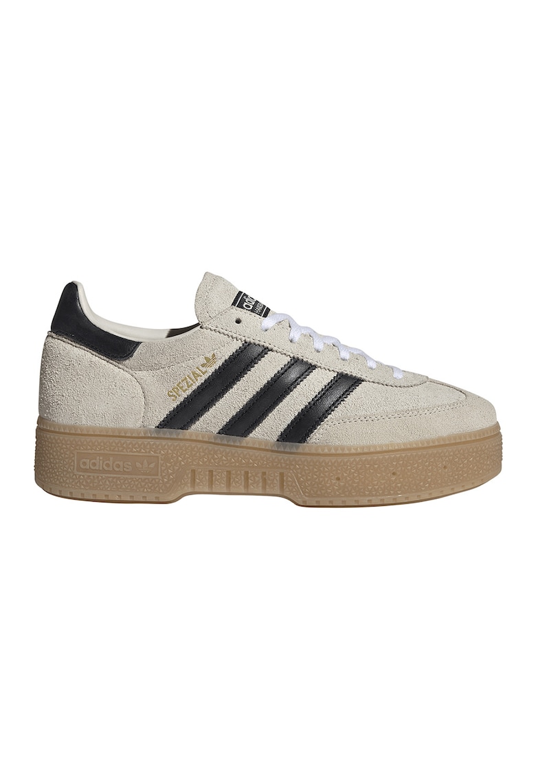 Pantofi sport Spezial din piele intoarsa - Negru/Maro taupe deschis