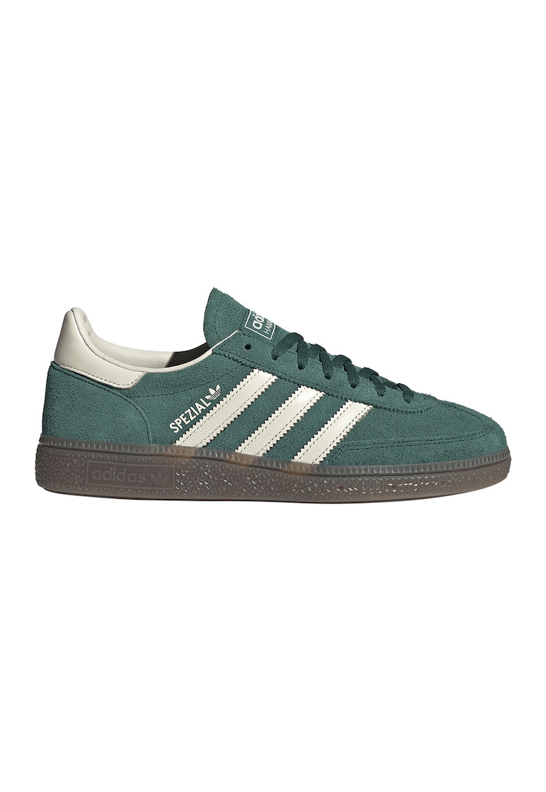 Pantofi Spezial din piele intoarsa si piele pentru handbal - Verde/Alb fildes
