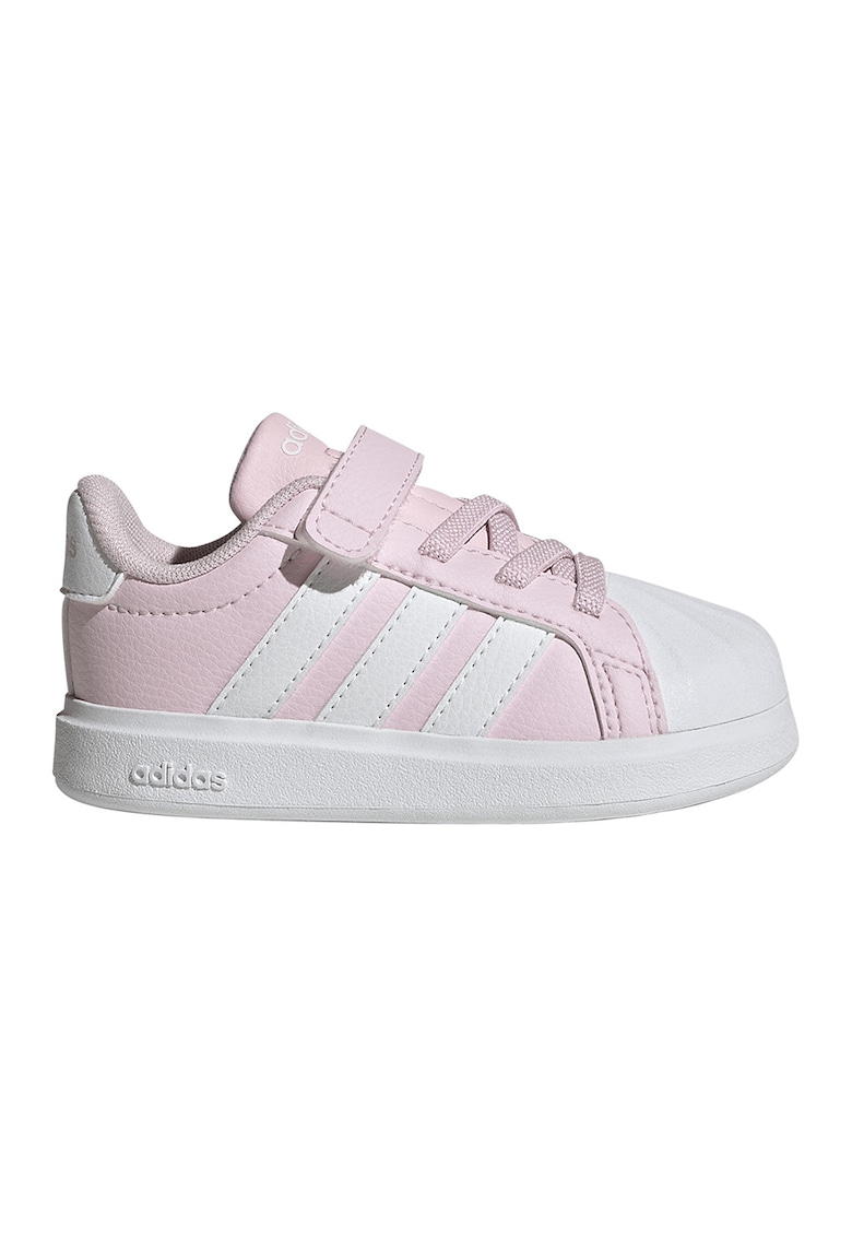 Pantofi sport StreetTalk cu velcro - Alb/Roz pal