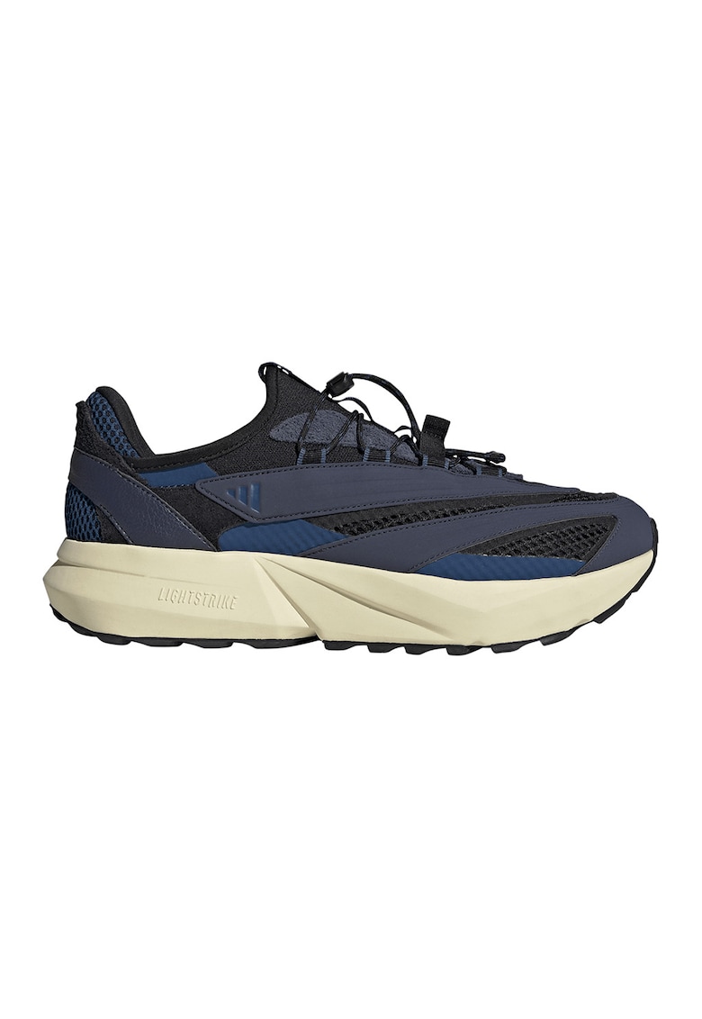 Pantofi sport slip-on Lightblaze Vista din material textil si piele ecologica - Negru/Albastru ultramarin