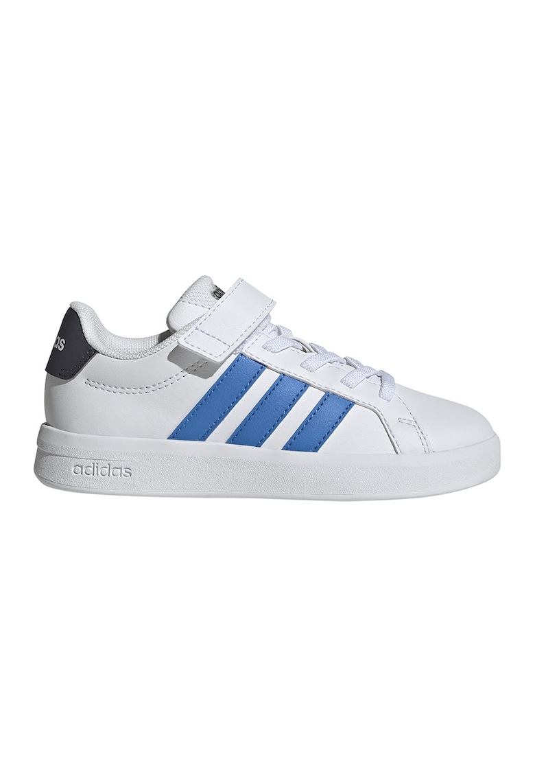 Pantofi sport Grand Court 3.0 de piele ecologica cu sireturi elastice - Alb/Albastru pastel