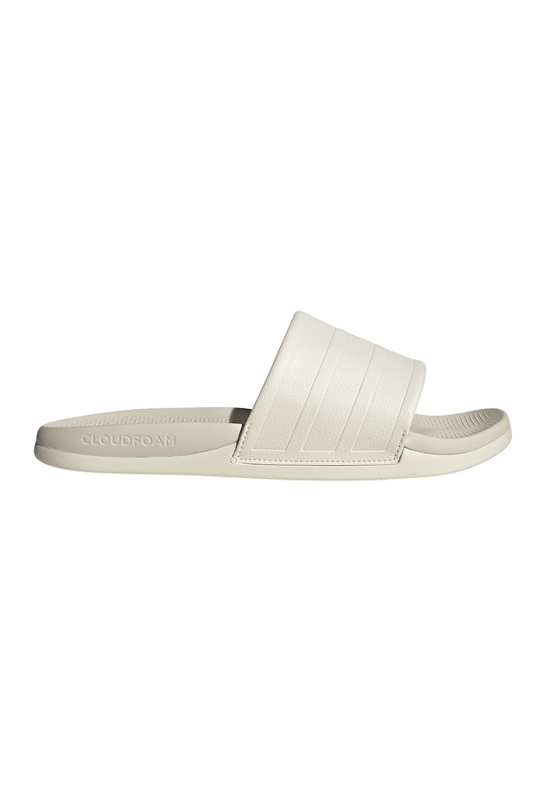 Papuci unisex din piele ecologica Adilette Comfort 2 - Alb murdar
