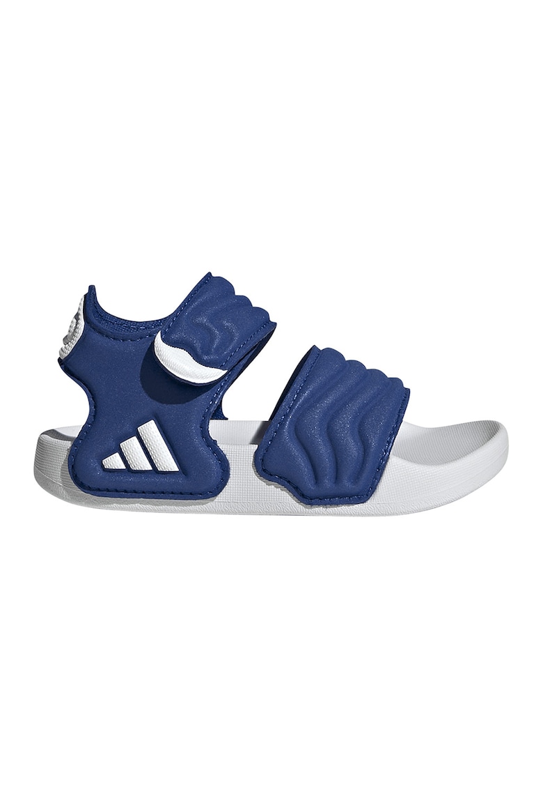 Sandale cu logo si velcro Adilette - Alb/Albastru inchis