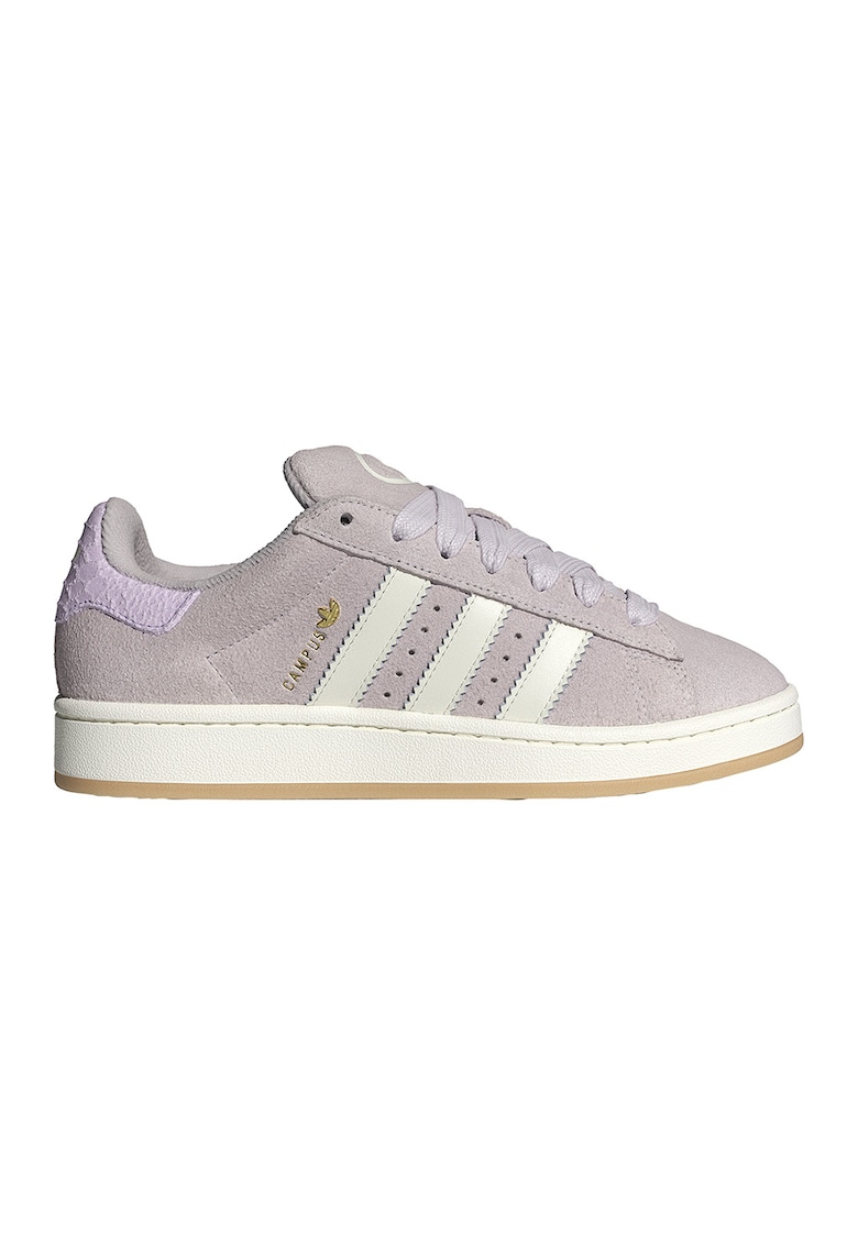 Pantofi sport Campus 00 de piele intoarsa cu logo - Lila pal