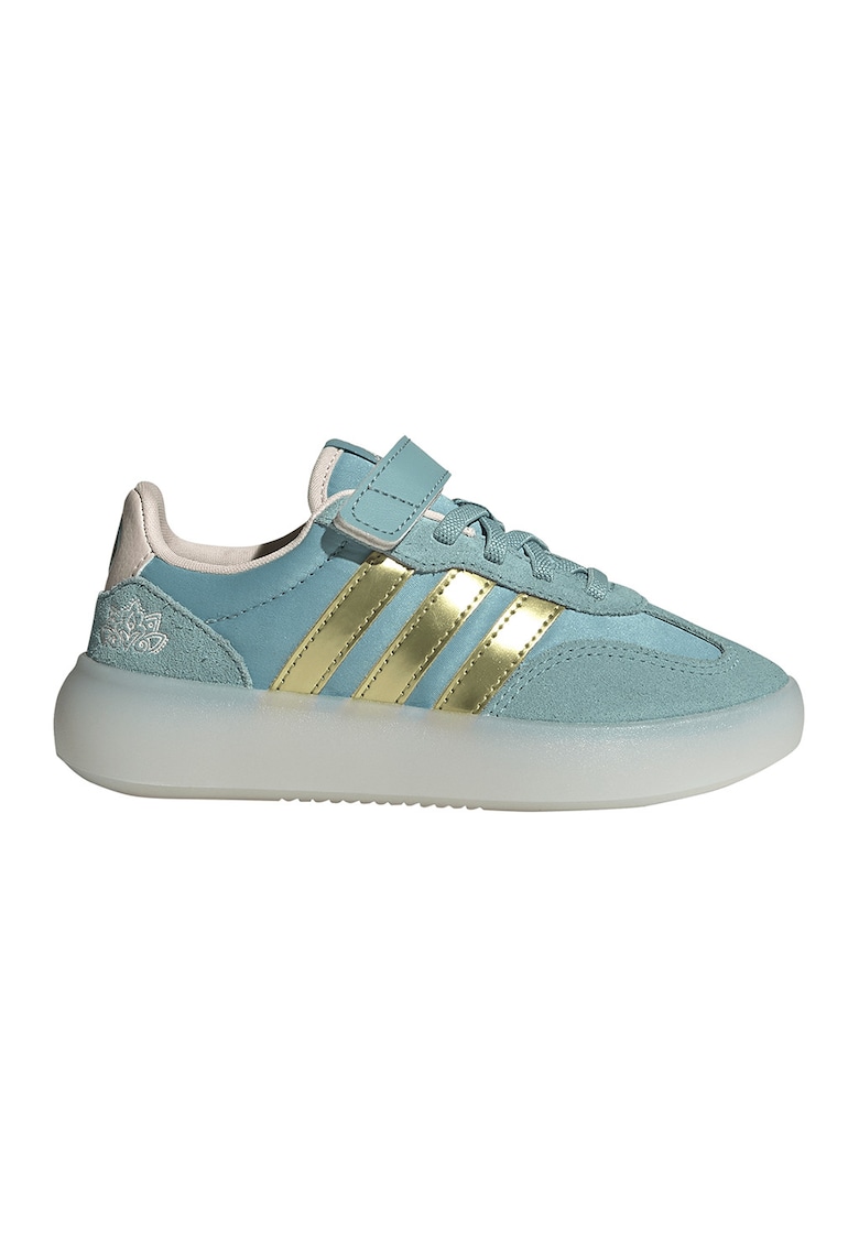 adidas Originals - Pantofi sport Barreda Decode din material textil cu garnituri din piele intoarsa - Auriu/Albastru glaciar