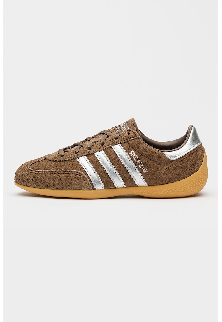 Pantofi sport Spezial de piele intoarsa si piele pentru handbal - Maro/Argintiu