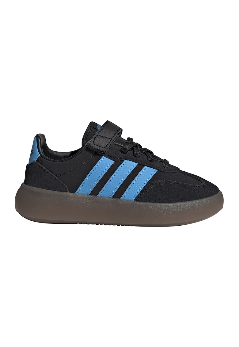 Pantofi sport Barreda Decode cu velcro si detalii de piele intoarsa - Albastru pastel/Negru