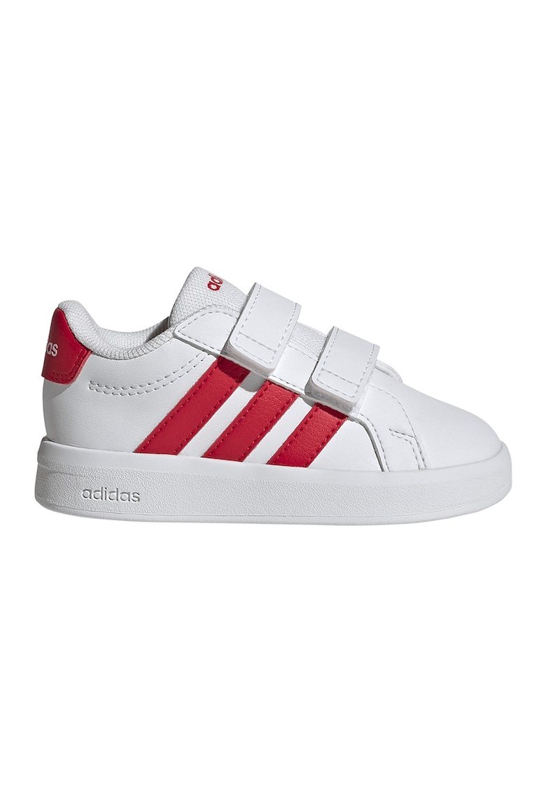 Pantofi sport Grand Court 3.0 de piele ecologica cu benzi velcro - Rosu/Alb
