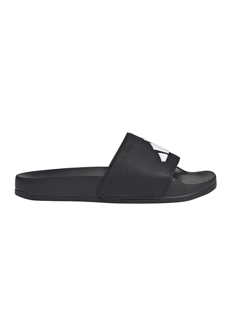 Papuci cu imprimeu logo Adilette - Alb/Negru