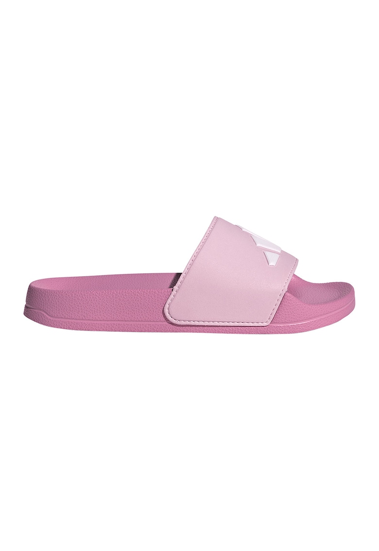 Papuci cu imprimeu logo Adilette - Alb/Roz deschis