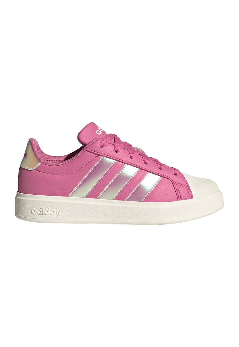 Pantofi sport Street Talk din piele ecologica cu detalii holografice - Fucsia/Argintiu