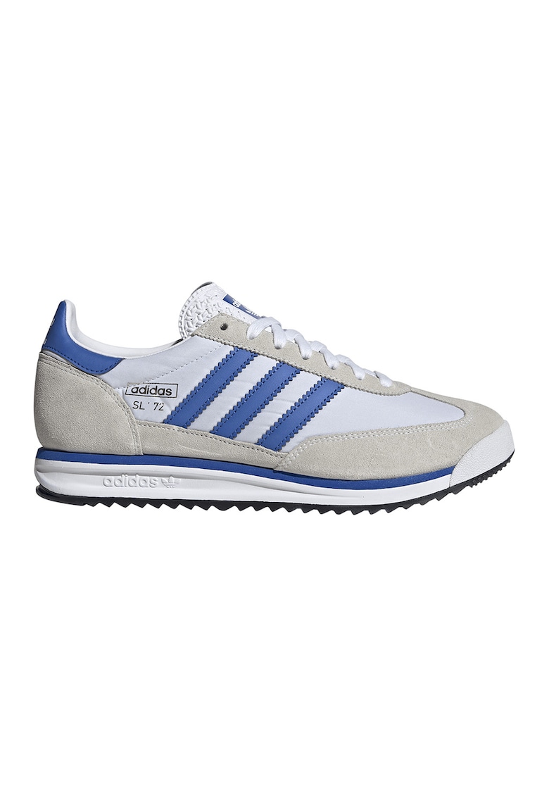 Pantofi sport SL 72 din piele intoarsa cu insertii din material textil - Alb/Albastru