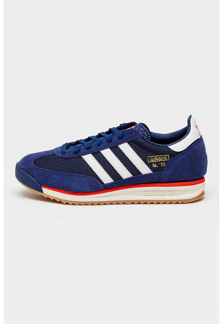Pantofi sport SL 72 RS cu garnituri din piele intoarsa - Rosu/Albastru indigo/Alb murdar