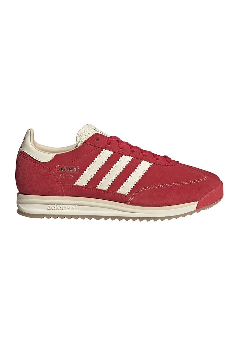 Pantofi sport SL72 din piele intoarsa - Rosu/Alb murdar