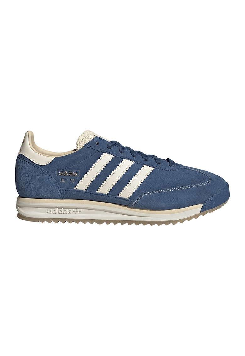Pantofi sport SL72 din piele intoarsa - Alb murdar/Albastru