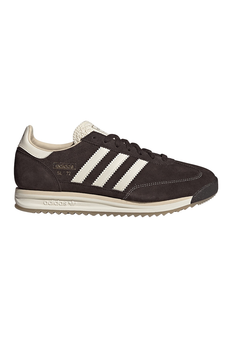 Pantofi sport SL72 din piele intoarsa - Maro inchis/Crem