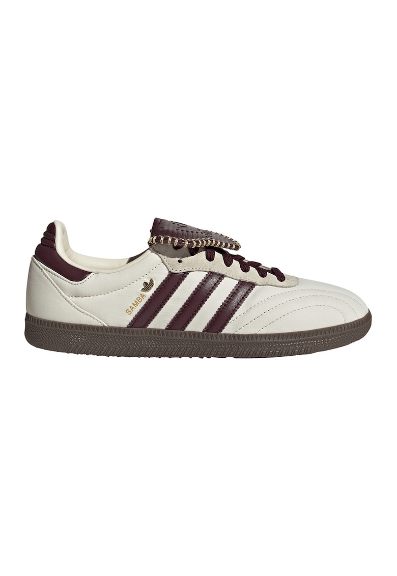 Pantofi sport din piele Samba Lt - Alb/Maro inchis