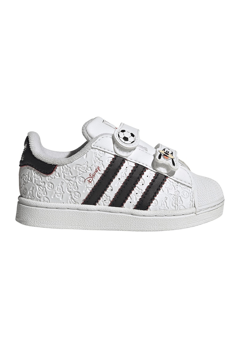 Pantofi sport din piele ecologica cu imprimeu desene animate Superstar II - Rosu/Alb/Negru