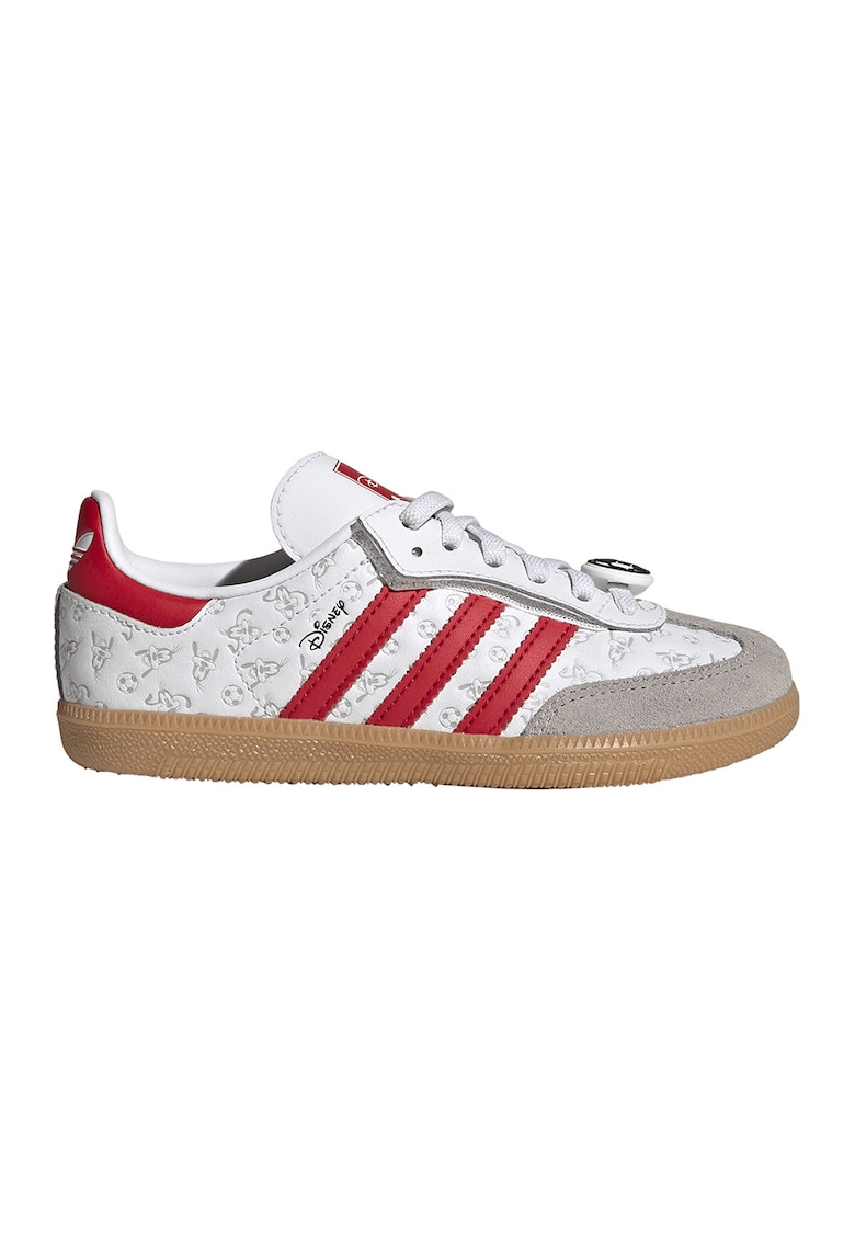 Pantofi sport Samba din piele cu logo - Rosu/Alb