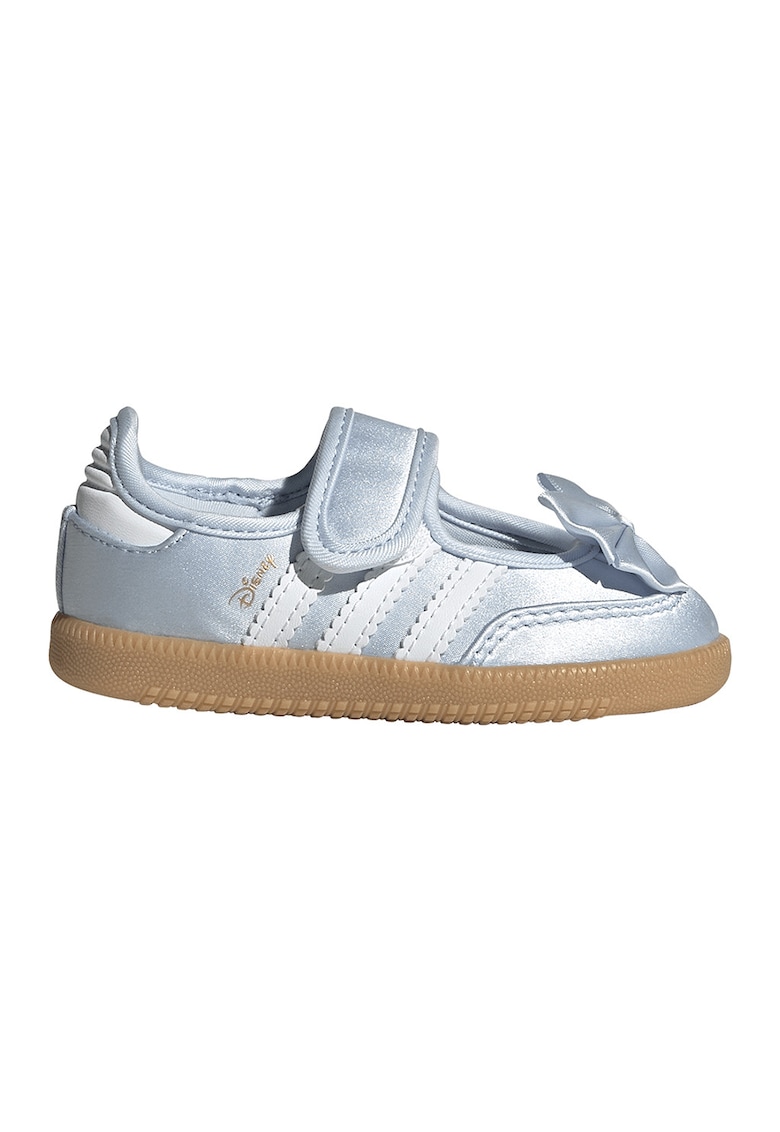 Pantofi flatform cu velcro Smaba - Alb/Albastru deschis