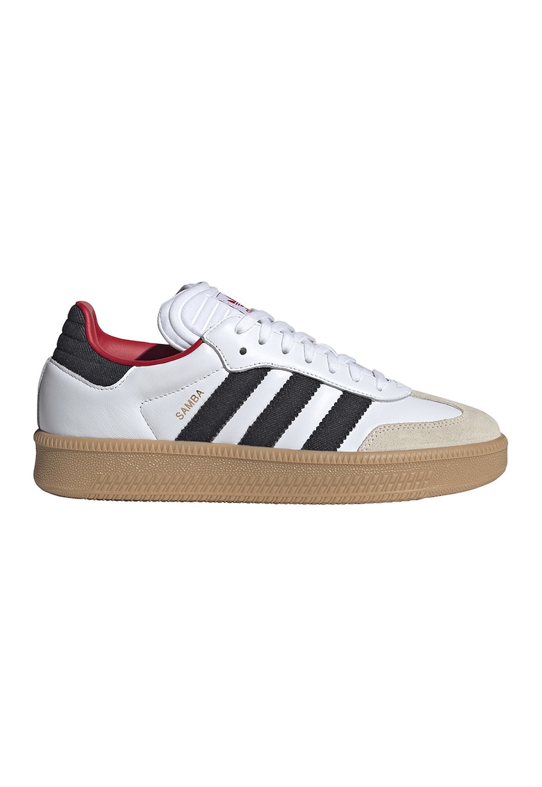 Pantofi sport din piele cu garnituri din piele intoarsa Samba - Alb/Negru