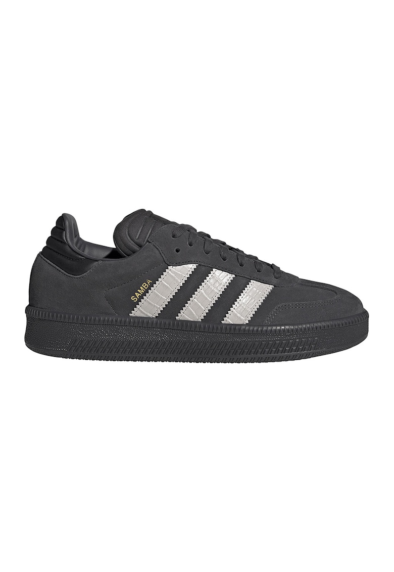 Pantofi sport din piele intoarsa cu insertii din material textil Samba - Gri deschis/Gri antracit