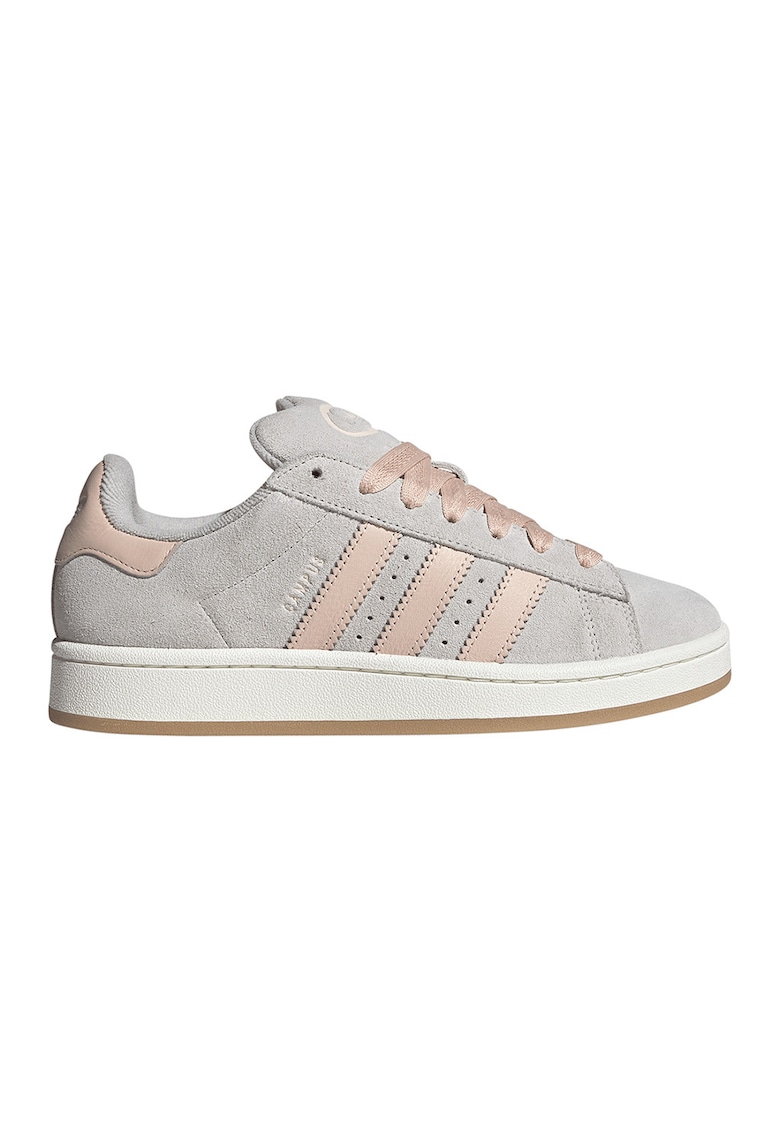 Pantofi sport Campus 00s din piele intoarsa - Gri deschis/Roz pal