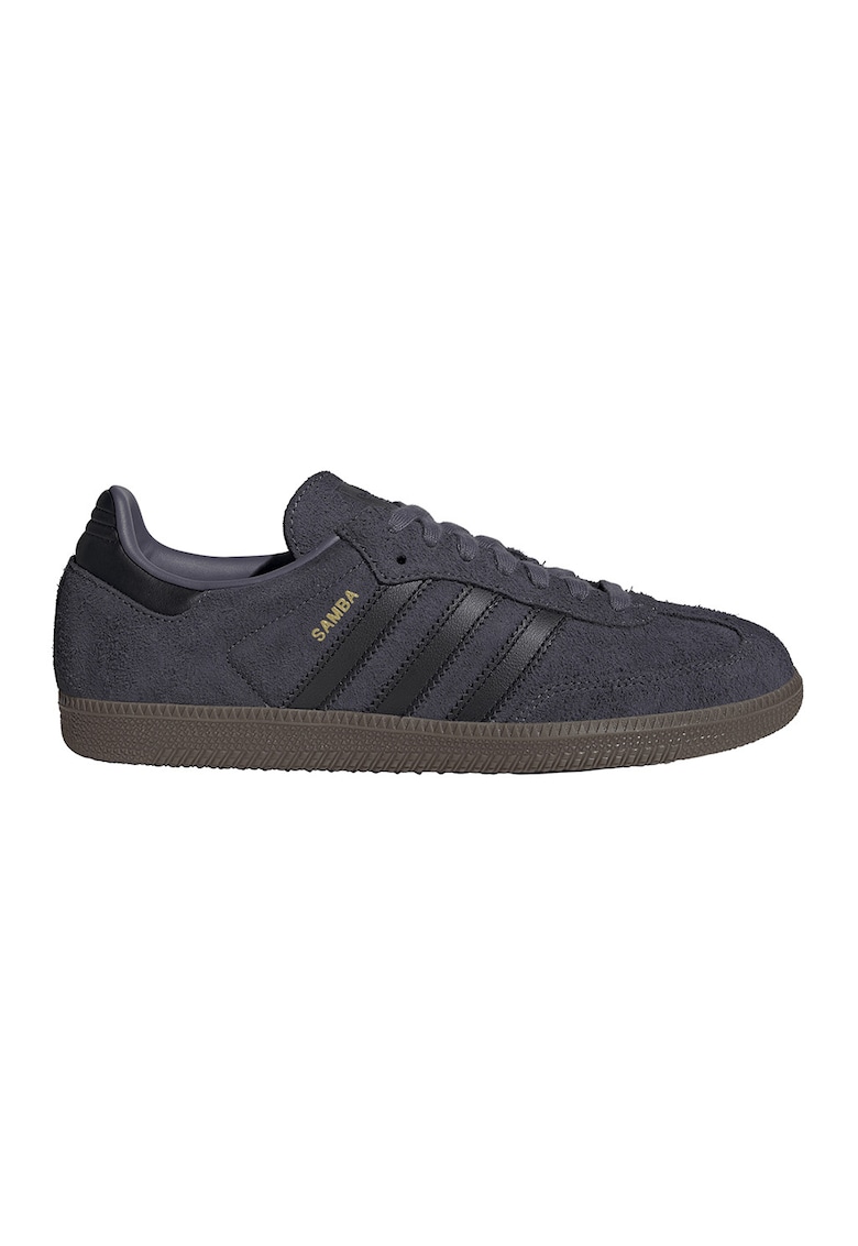 Pantofi sport low-cut din piele intoarsa Samba - Negru/Gri antracit