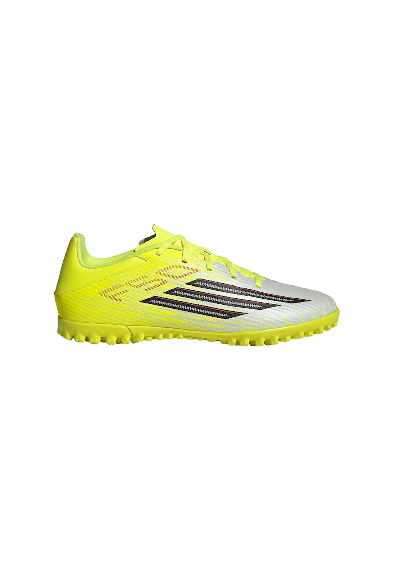 Pantofi F50 Club TF pentru fotbal - Negru/Galben/Argintiu deschis