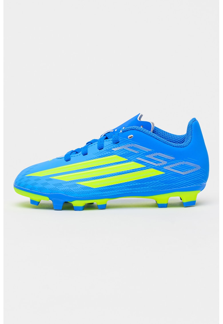 Pantofi F50 Club pentru fotbal - Albastru royal/Verde lime/Argintiu
