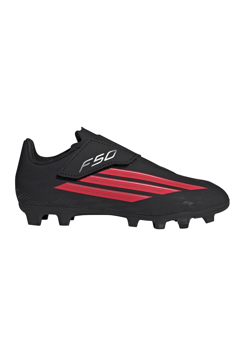 Pantofi F50 Club Vel cu velcro - pentru fotbal - Rosu/Negru