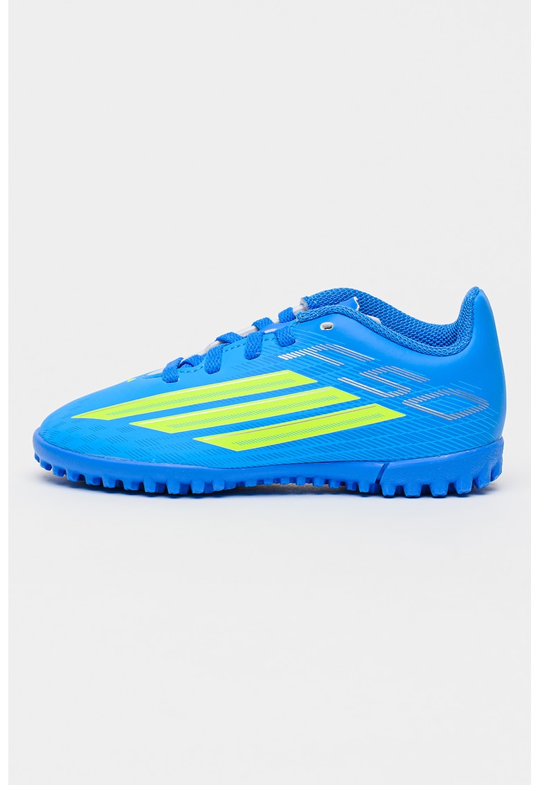 Pantofi F50 Club TF pentru fotbal - Albastru royal/Verde lime