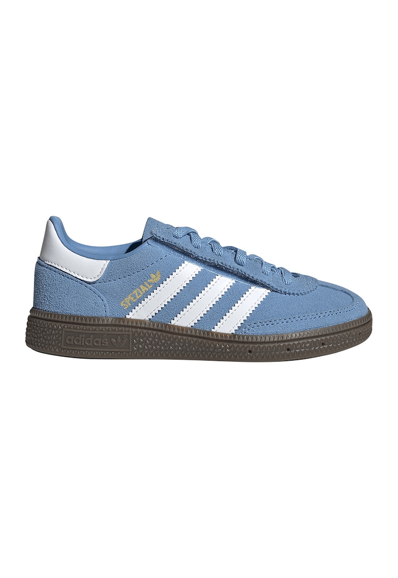 Pantofi sport Handball Spezia din piele intoarsa si piele - Alb/Albastru pastel