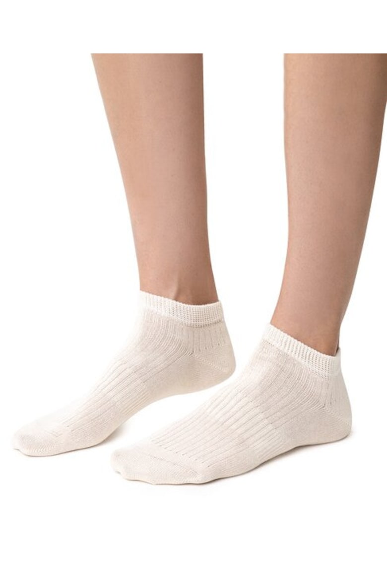 Sosete scurte bumbac 100% in culoare naturala S197 - Ecru
