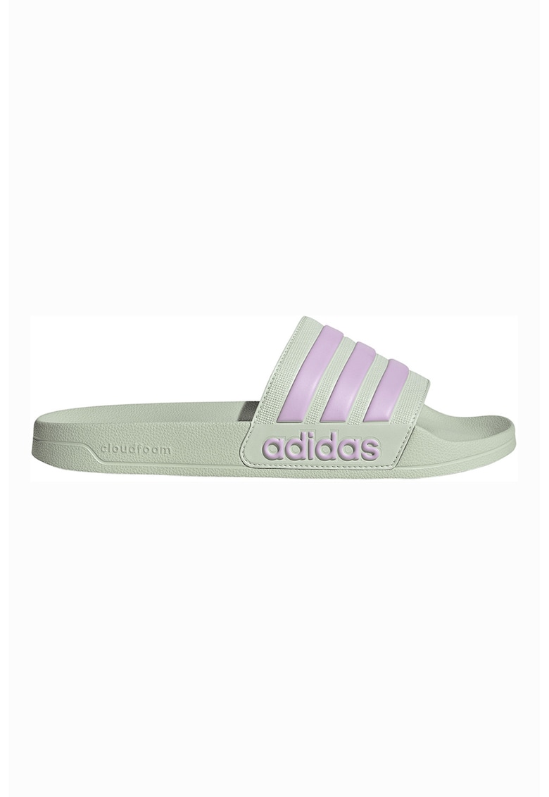 Papuci cu logo Adilette - Verde pal/Lila