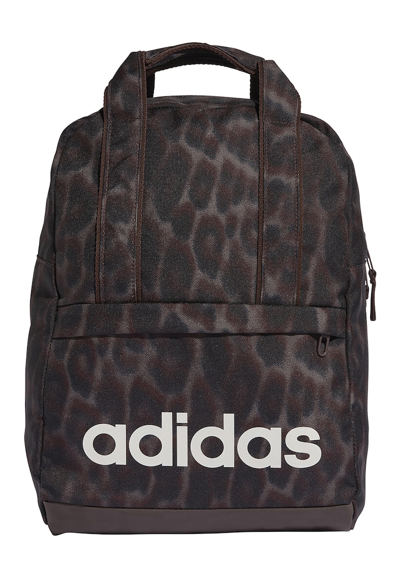 Rucsac cu animal print - Maro cognac/Negru/Violet prafuit