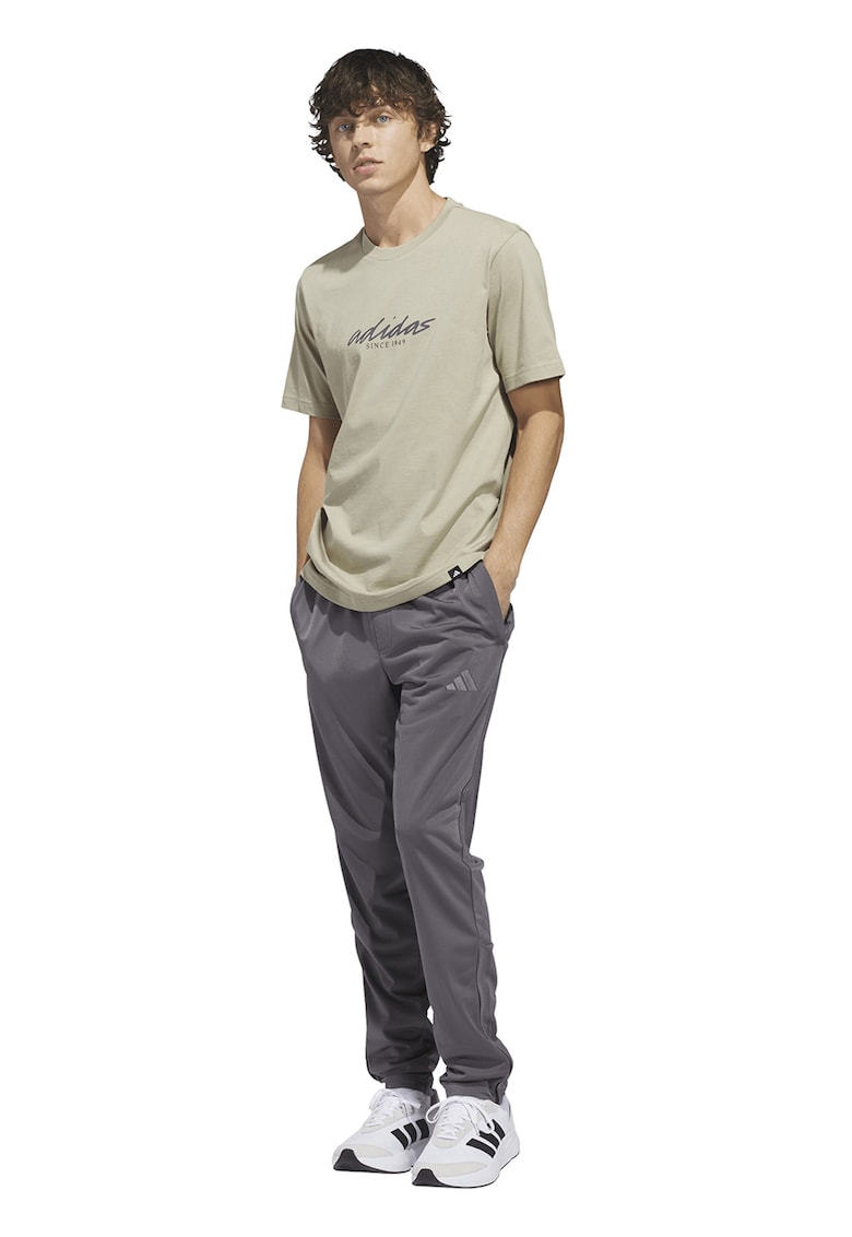 Tricou regular fit cu logo Color - Maro deschis