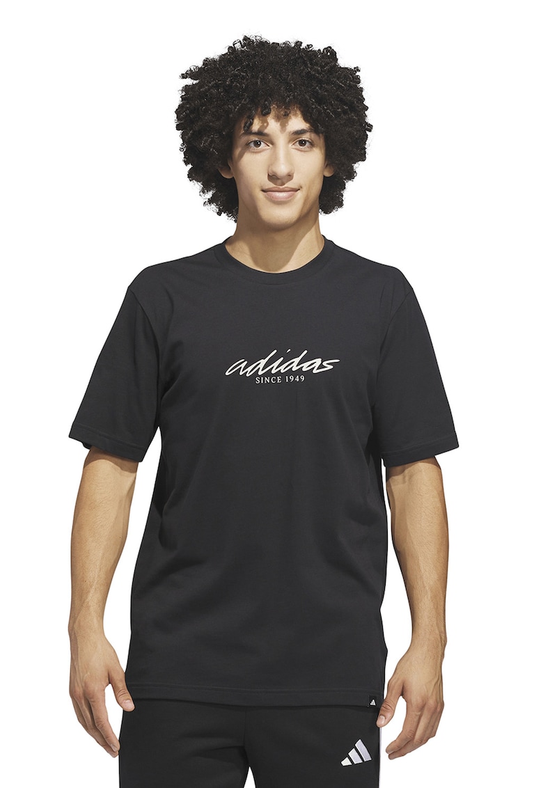 Tricou regular fit cu logo Color - Negru