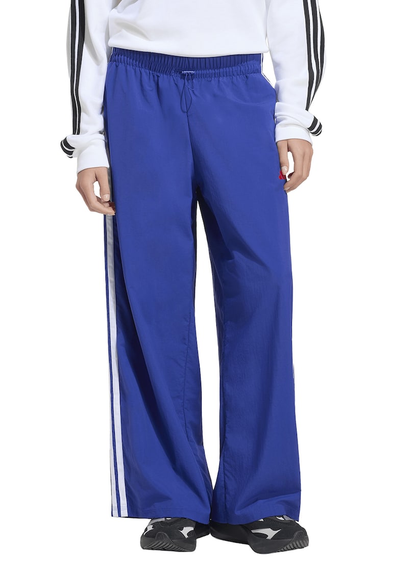 Pantaloni ampli cu talie ajustabila - Alb/Albastru royal