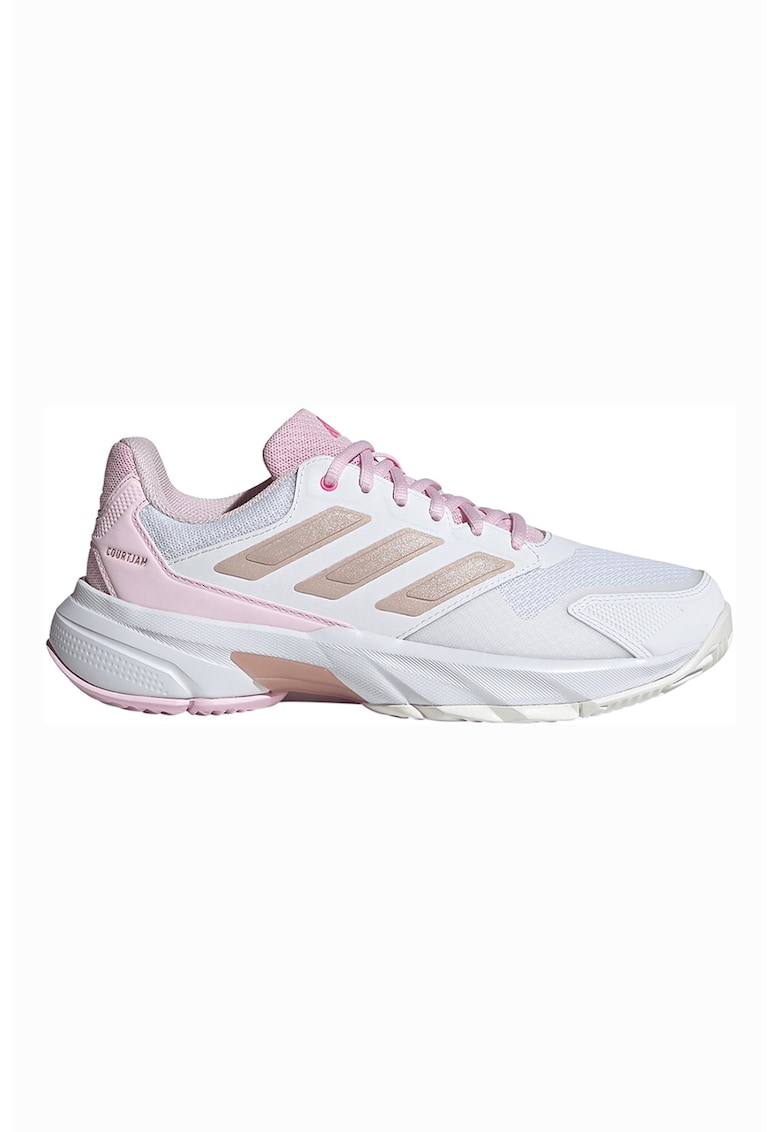 Pantofi sport Court Jam Control 3 low-cut pentru tenis - Alb/Roz pastel/Maro deschis