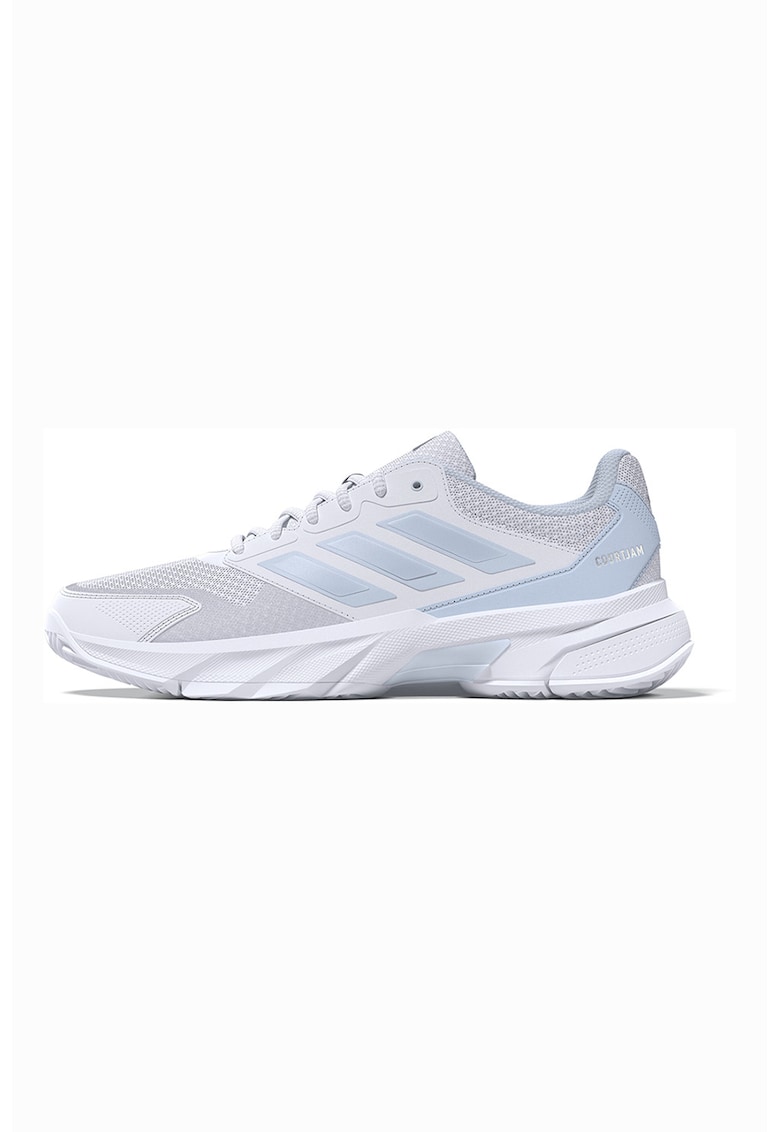 Pantofi sport Court Jam Control 3 low-cut pentru tenis - Alb/Gri deschis/Albastru glaciar