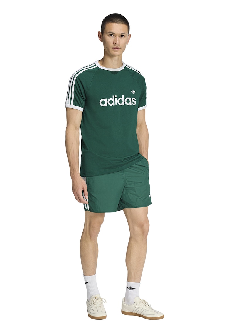 Pantaloni scurti cu logo si buzunare laterale Sprinter - Alb/Verde