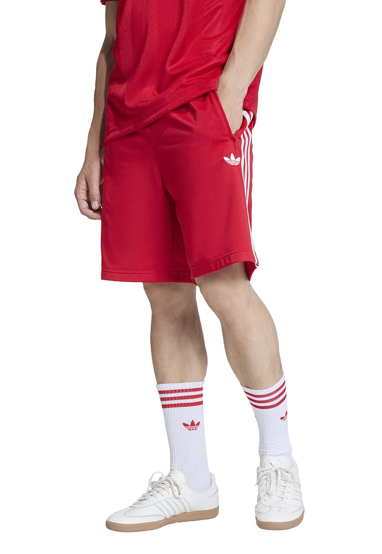 Pantaloni scurti cu logo si buzunare laterale Sprinter - Rosu/Alb