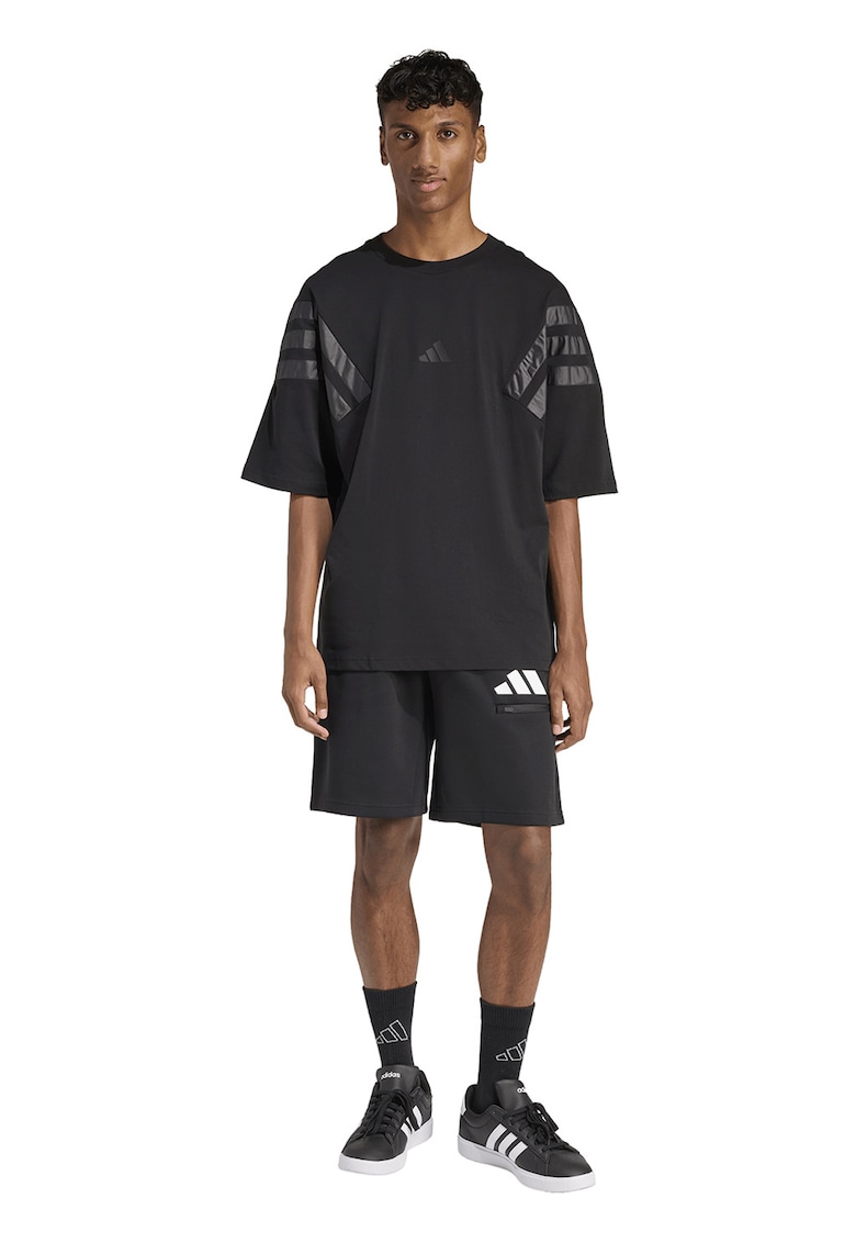 Pantaloni de trening scurti cu logo Future Icons - Alb/Negru